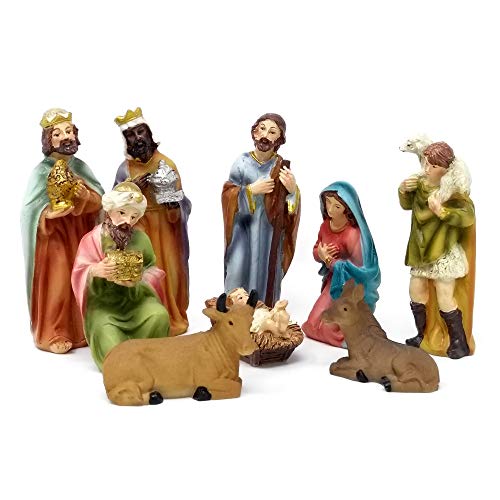 ToCi Jeu de 9 santons pour crèche de Noël traditionnelle 11 