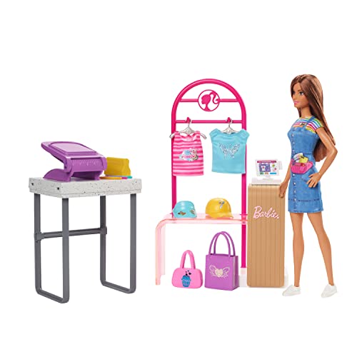 Barbie Coffret Boutique Créations Avec Portant, Hauts, Chape