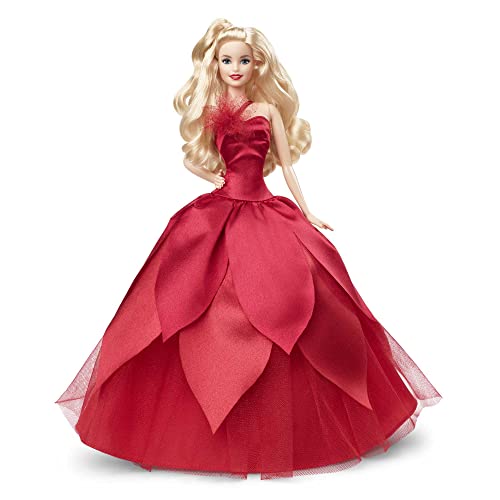Barbie Poupée Mannequin Joyeux Noël 2022 (Cheveux Blonds Ond