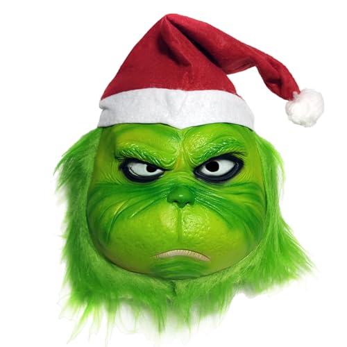 Adorling Grinch Masque Latex Realiste Grinch Costume Costume