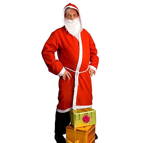 Boland 13410 - Costume de Père Noël - Long manteau rouge ave
