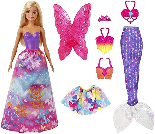 Barbie Dreamtopia poupée Papillons coffret 3-en-1 blonde ave
