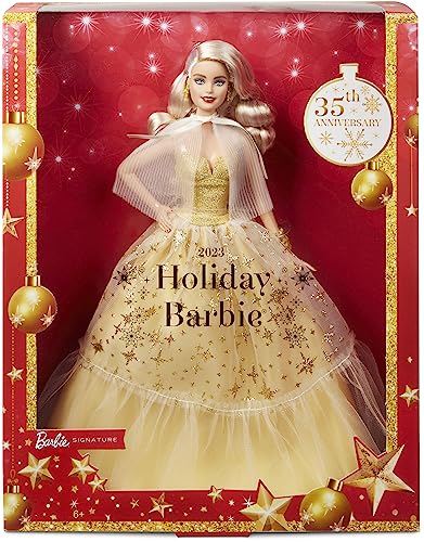 Barbie Signature Joyeux Noël 2023, Poupée Collector Spéciale