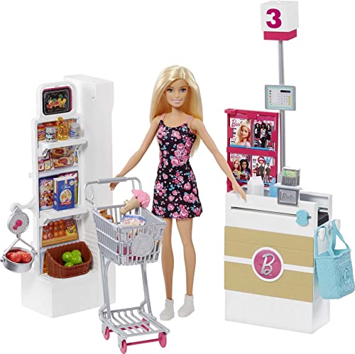 Barbie Mobilier Coffret Supermarché fourni avec poupée à rob