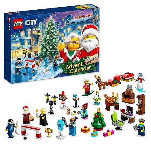 LEGO 60381 City Calendrier de lAvent 2023, avec 24 Cadeaux D