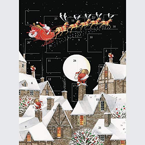 Calendrier de lAvent traditionnel de Noël avec cheminée et t