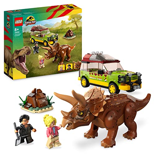 LEGO 76959 Jurassic Park La Recherche du Tricératops, Jouet 