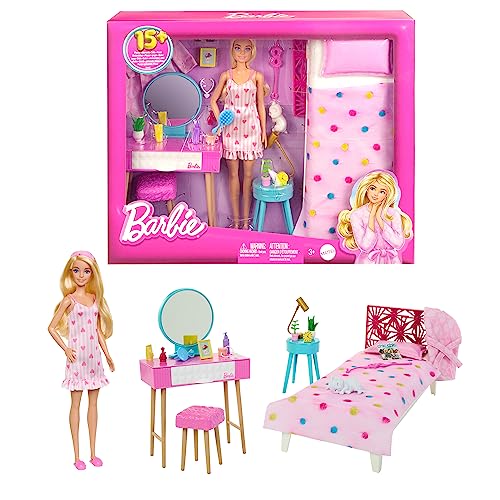 Barbie Coffret La Chambre De Poupée, Poupée Mannequin, Un Li